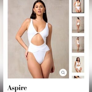 MBM Unlimited White Cutout One-Piece Swimsuit